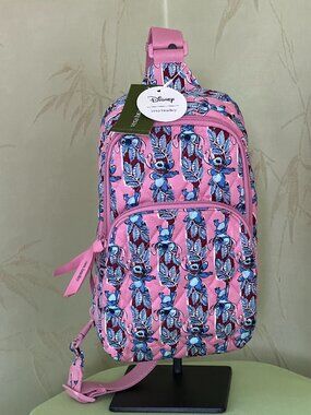 VERA BRADLEY X DISNEY LORMAN SLING BACKPACK:NWT LILO & STITCH SURFBOARD STITCH